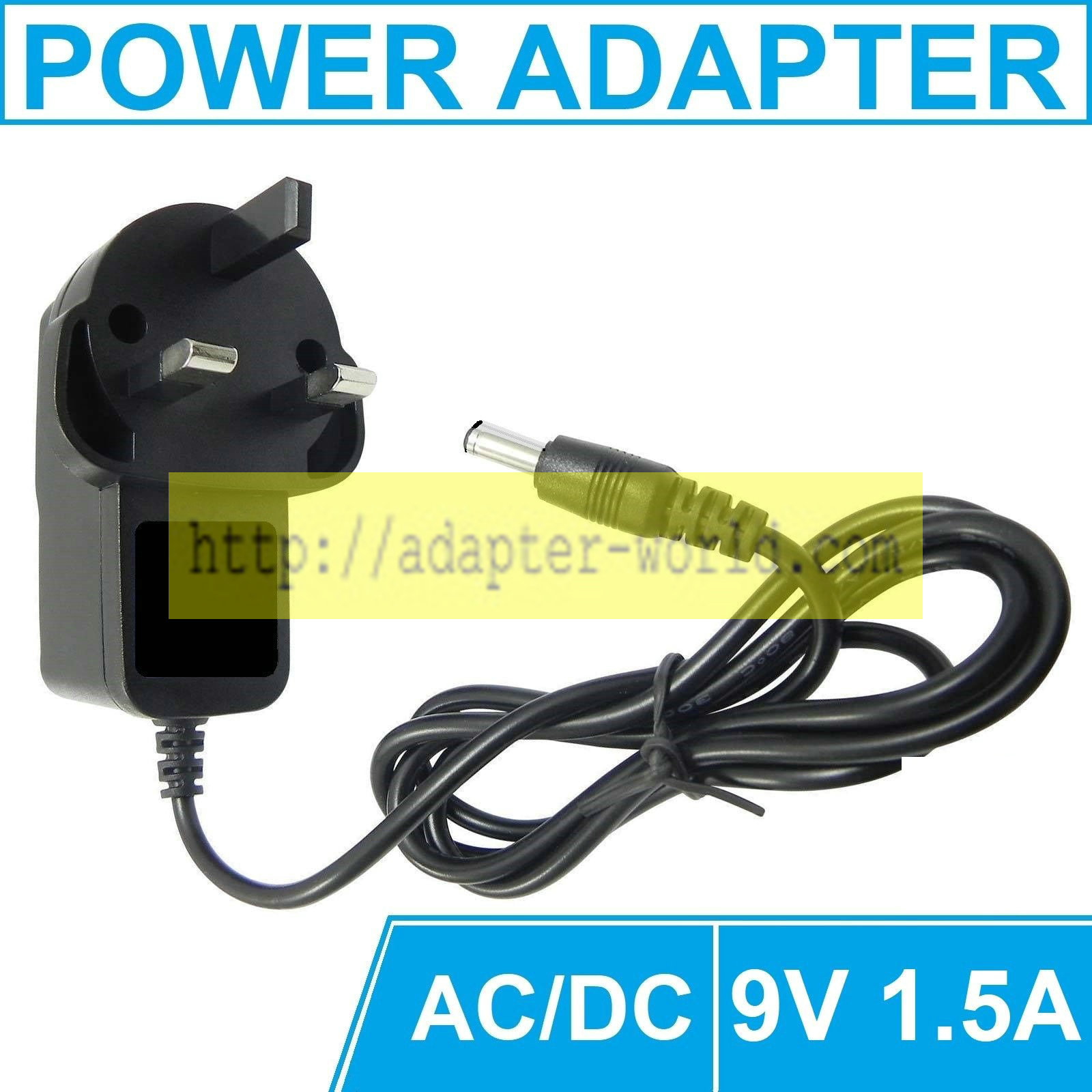 *Brand NEW*ADAPTER CHARGER PLUG CABLE LEAD 3PIN UK MAINS AC DC 9V 1.5A 1500mA POWER SUPPLY
